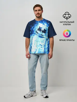 Мужская футболка оверсайз / Marshmello