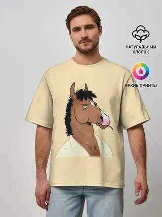 Мужская футболка оверсайз / Конь БоДжек