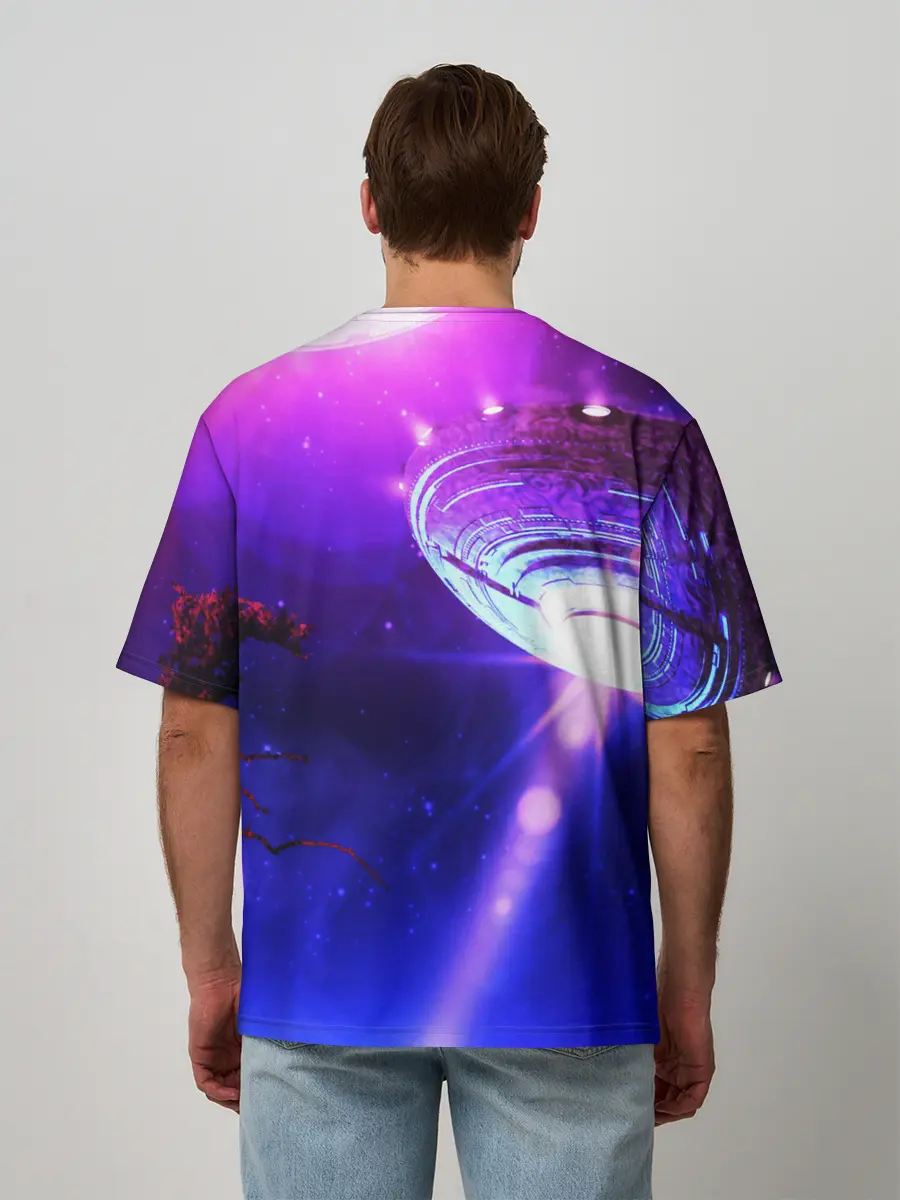 Мужская футболка оверсайз / НЛО