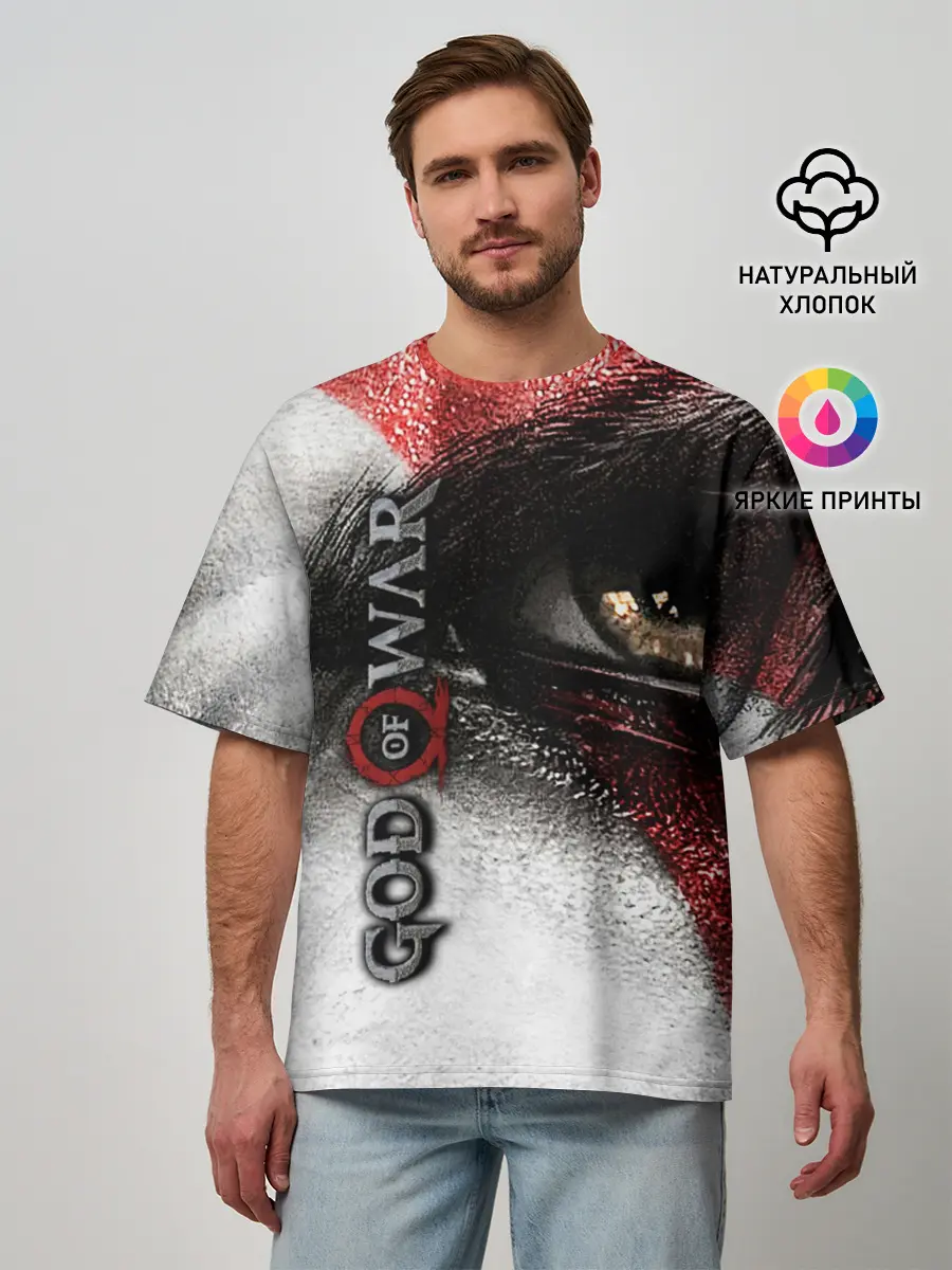Мужская футболка оверсайз / God of War