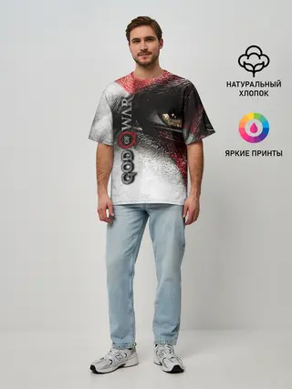 Мужская футболка оверсайз / God of War