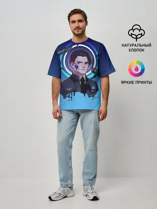Мужская футболка оверсайз / Detroit: Become Human
