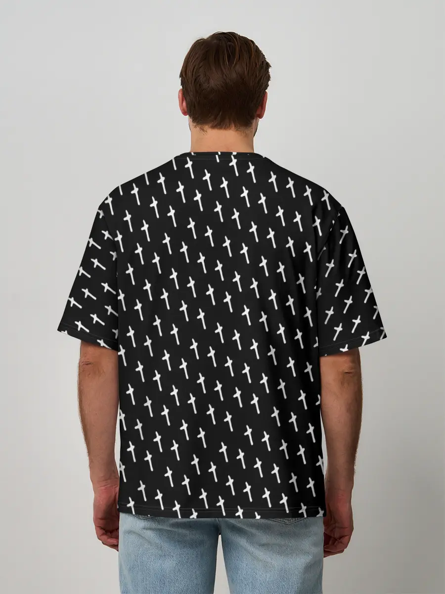 Мужская футболка оверсайз / LiL PEEP Pattern