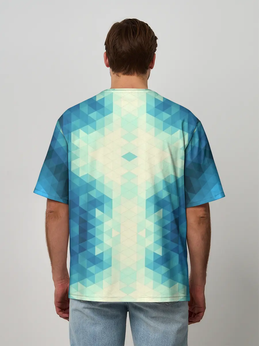 Мужская футболка оверсайз / Акула