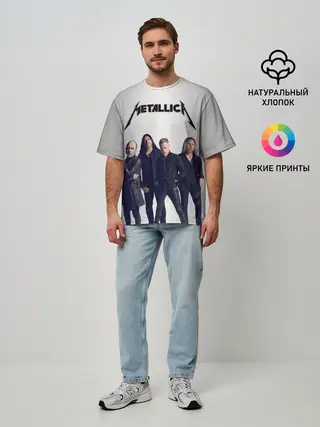 Мужская футболка оверсайз / Metallica