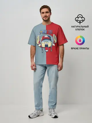 Мужская футболка оверсайз / Сопливый Тони Тони Чоппер | One Piece