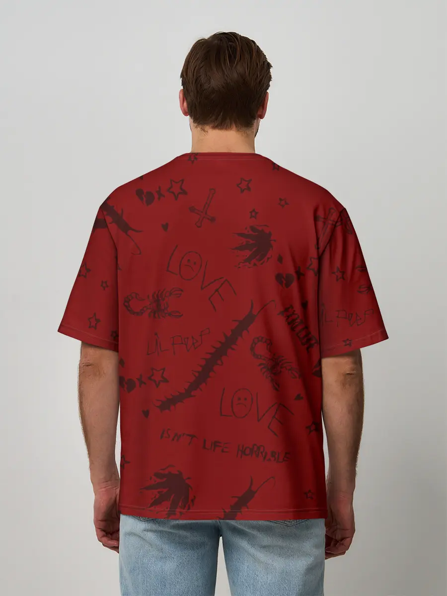 Мужская футболка оверсайз / LIL PEEP / ЛИЛ ПИП