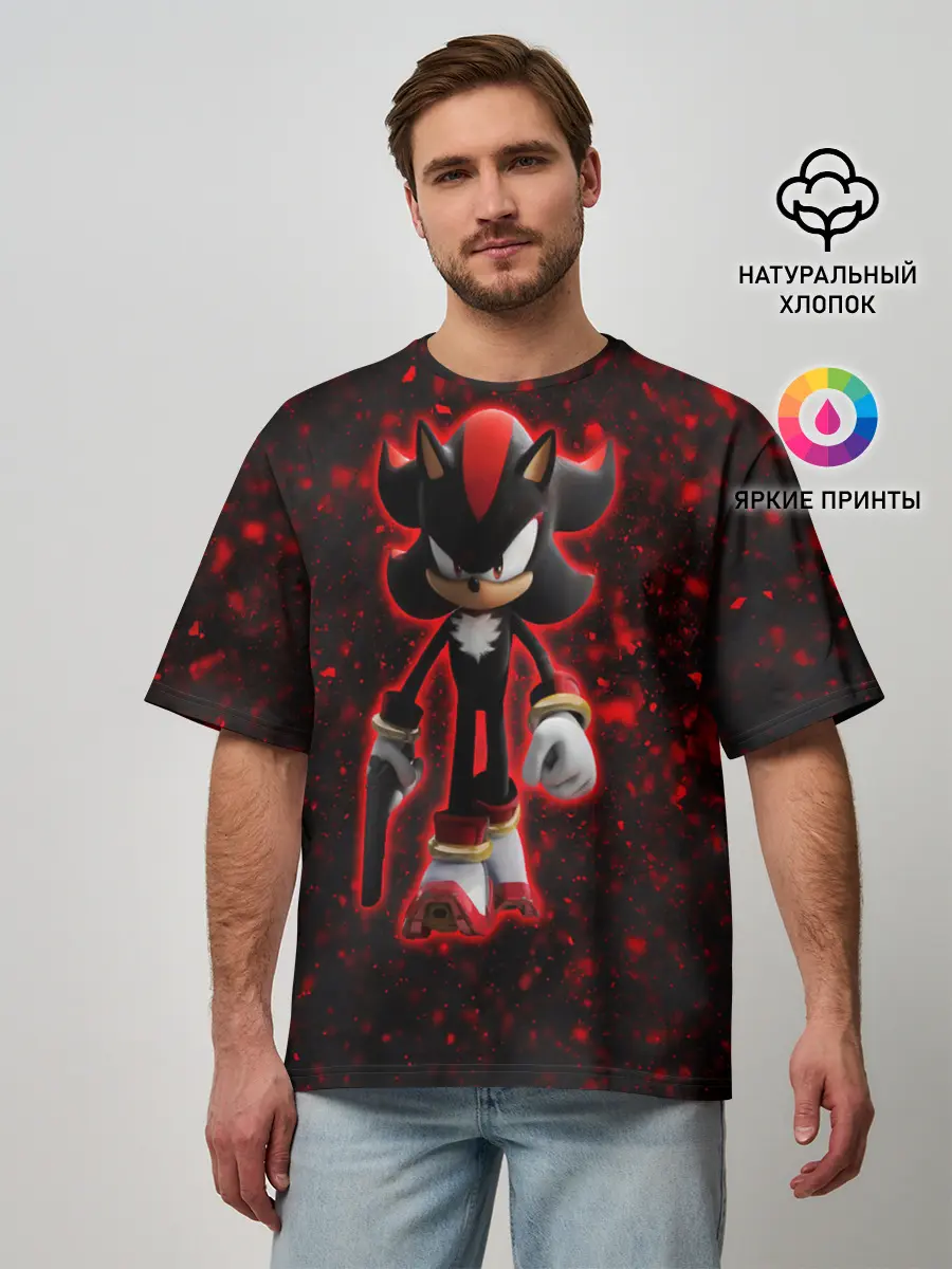 Мужская футболка оверсайз / СОНИК.