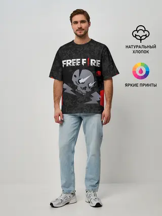 Мужская футболка оверсайз / FREE FIRE