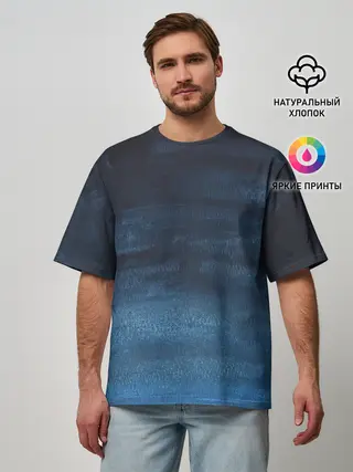 Мужская футболка оверсайз / Темнота глубины