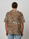Мужская футболка оверсайз / Леопард