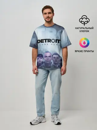 Мужская футболка оверсайз / Detroit become human