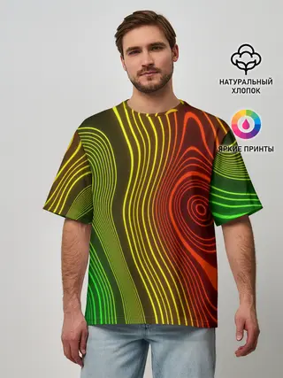 Мужская футболка оверсайз / КАРТОГРАФИЧЕСКАЯ ПРОЕКЦИЯ