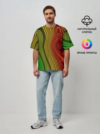 Мужская футболка оверсайз / КАРТОГРАФИЧЕСКАЯ ПРОЕКЦИЯ