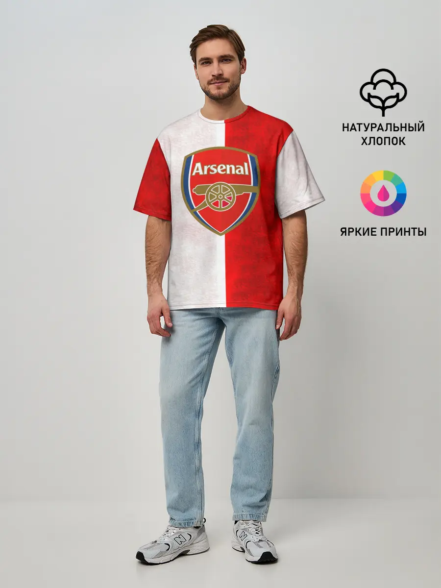 Мужская футболка оверсайз / FC Arsenal 3D