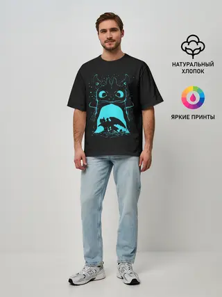 Мужская футболка оверсайз / Как приручить дракона