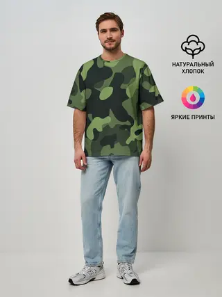 Мужская футболка оверсайз / Камуфляж