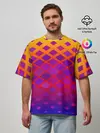 Мужская футболка оверсайз / Красочная Геометрия