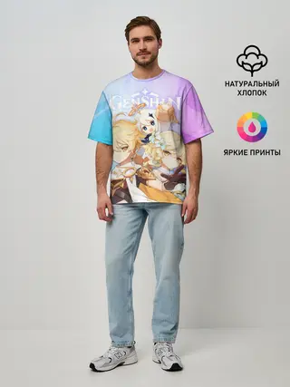 Мужская футболка оверсайз / Genshin Impact