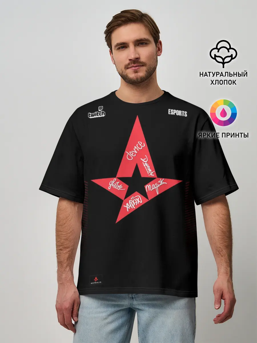 Мужская футболка оверсайз / Astralis