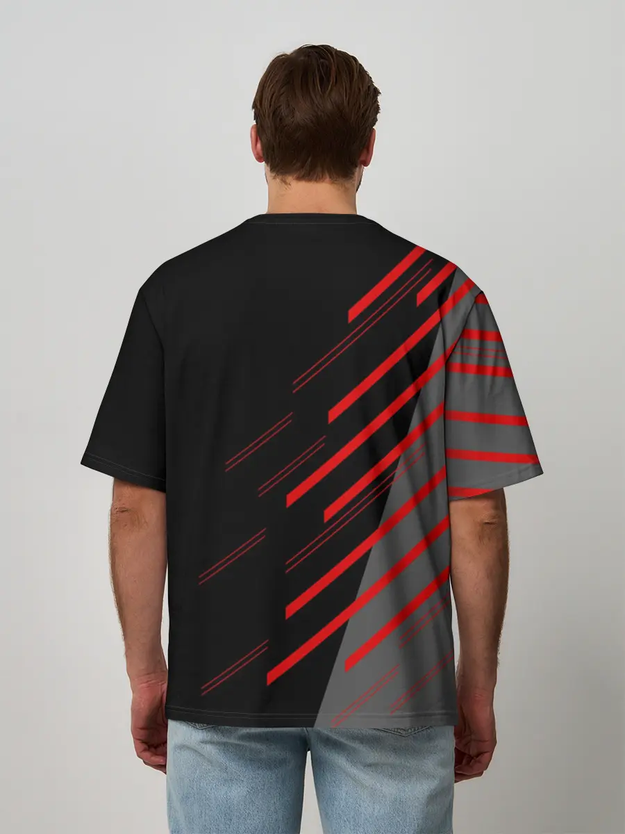 Мужская футболка оверсайз / MITSUBISHI | МИТСУБИСИ