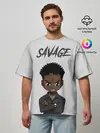 Мужская футболка оверсайз / 21 Savage