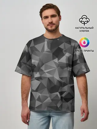 Мужская футболка оверсайз / СОВРЕМЕННЫЙ КАМУФЛЯЖ