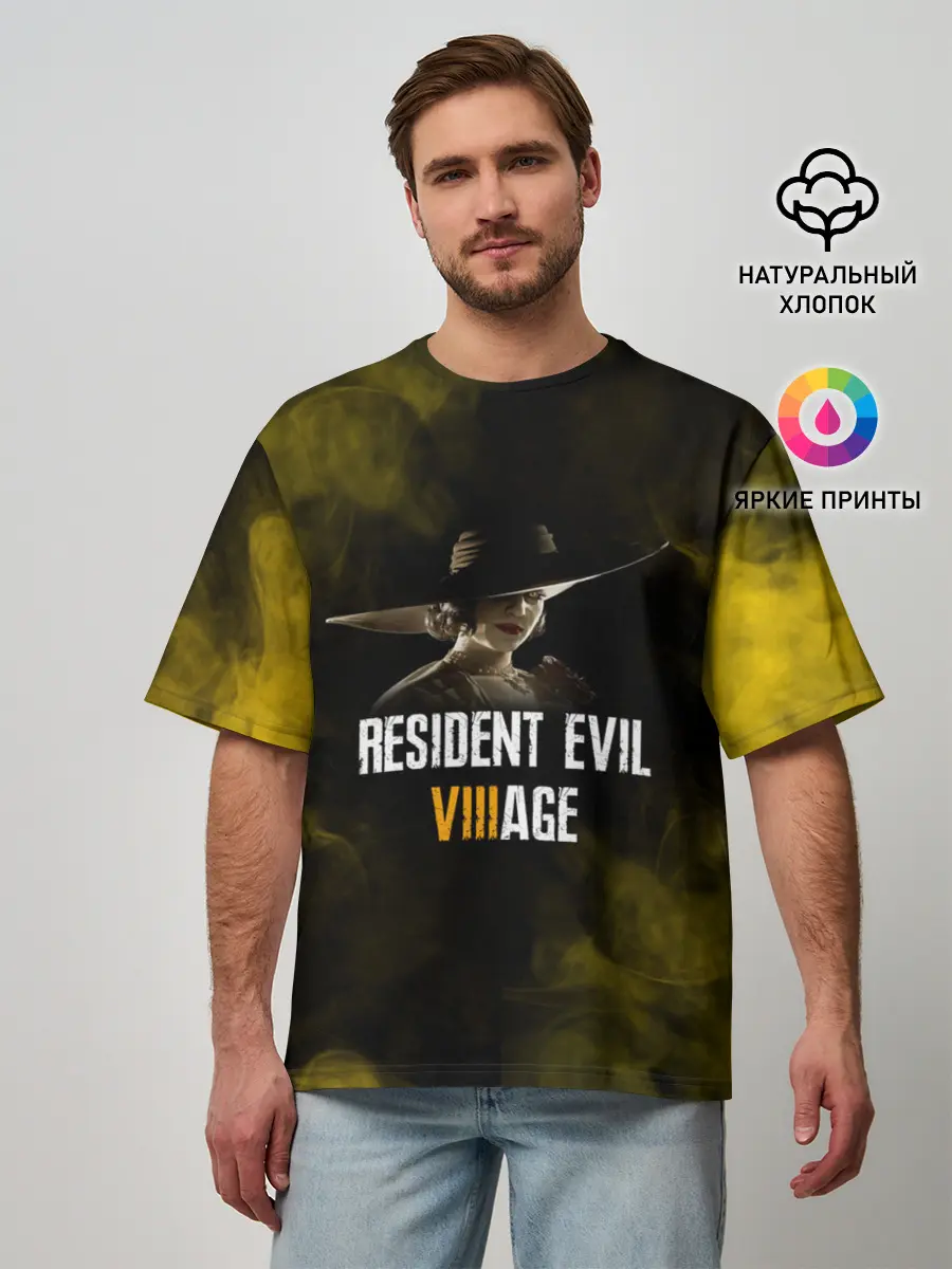 Мужская футболка оверсайз / RESIDENT EVIL VILLAGE | LADY DIMITRESCU