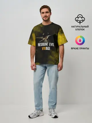 Мужская футболка оверсайз / RESIDENT EVIL VILLAGE | LADY DIMITRESCU