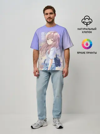 Мужская футболка оверсайз / Silent Voice