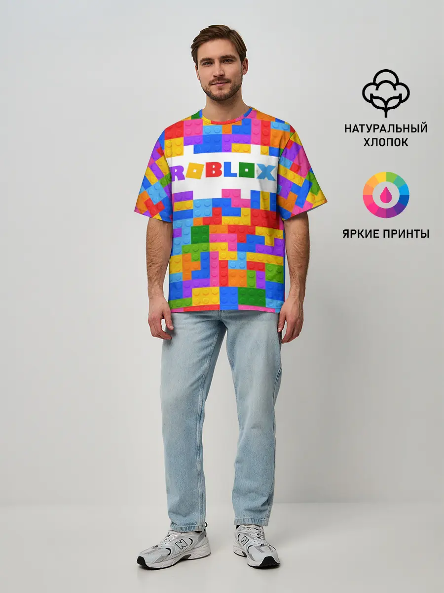 Мужская футболка оверсайз / ROBLOX LEGO