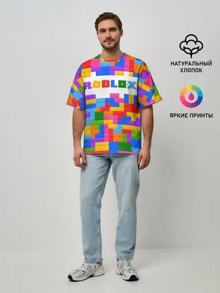 Мужская футболка оверсайз / ROBLOX LEGO