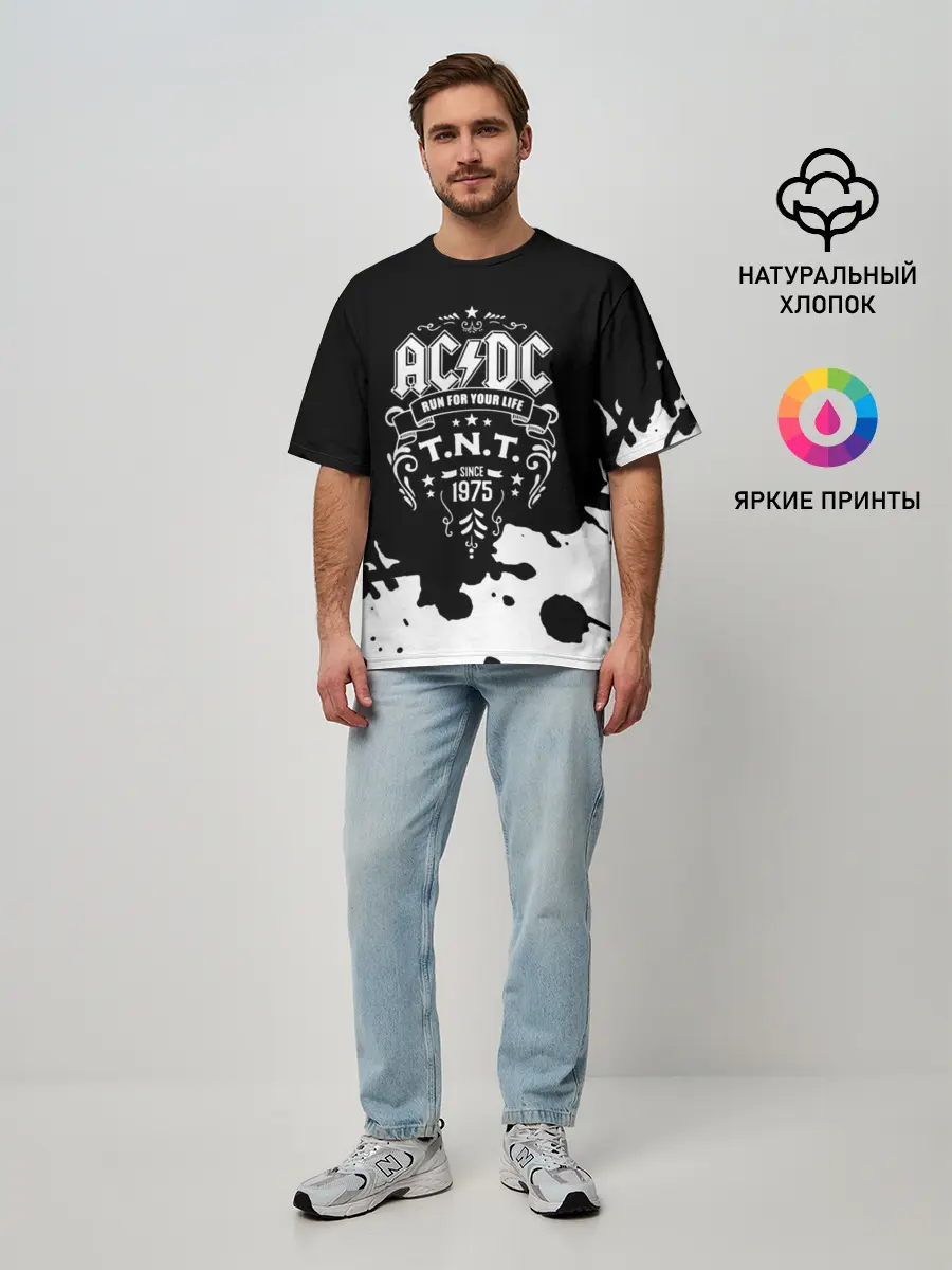 Мужская футболка оверсайз / AC/DC T.N.T.