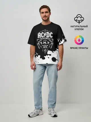Мужская футболка оверсайз / AC/DC T.N.T.