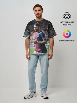 Мужская футболка оверсайз / Неймар