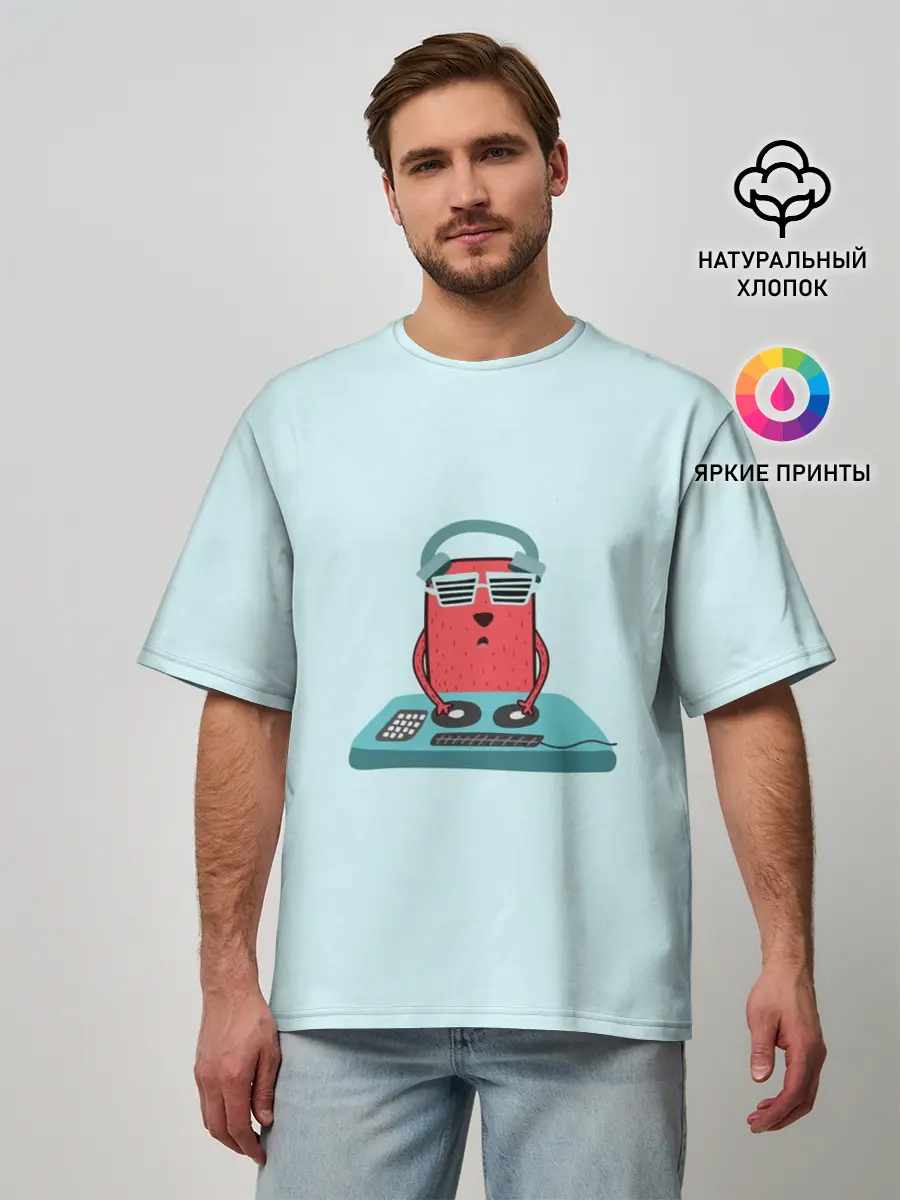 Мужская футболка оверсайз / Воспроизведение