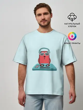 Мужская футболка оверсайз / Воспроизведение