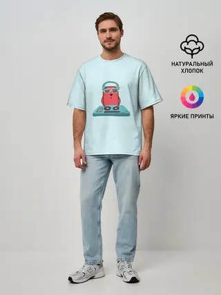 Мужская футболка оверсайз / Воспроизведение