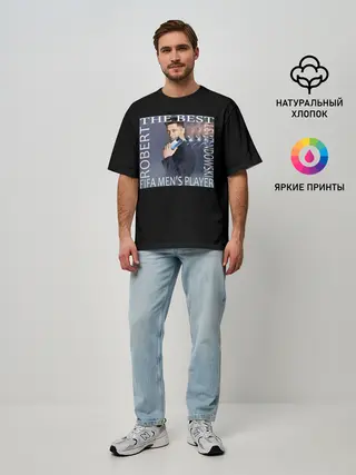 Мужская футболка оверсайз / Роберт Левандовски