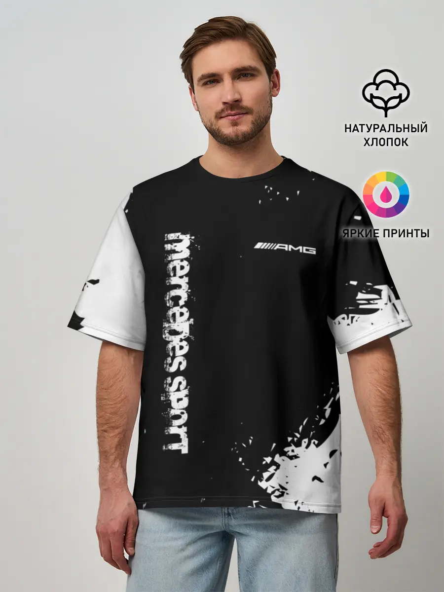 Мужская футболка оверсайз / AMG SPORT