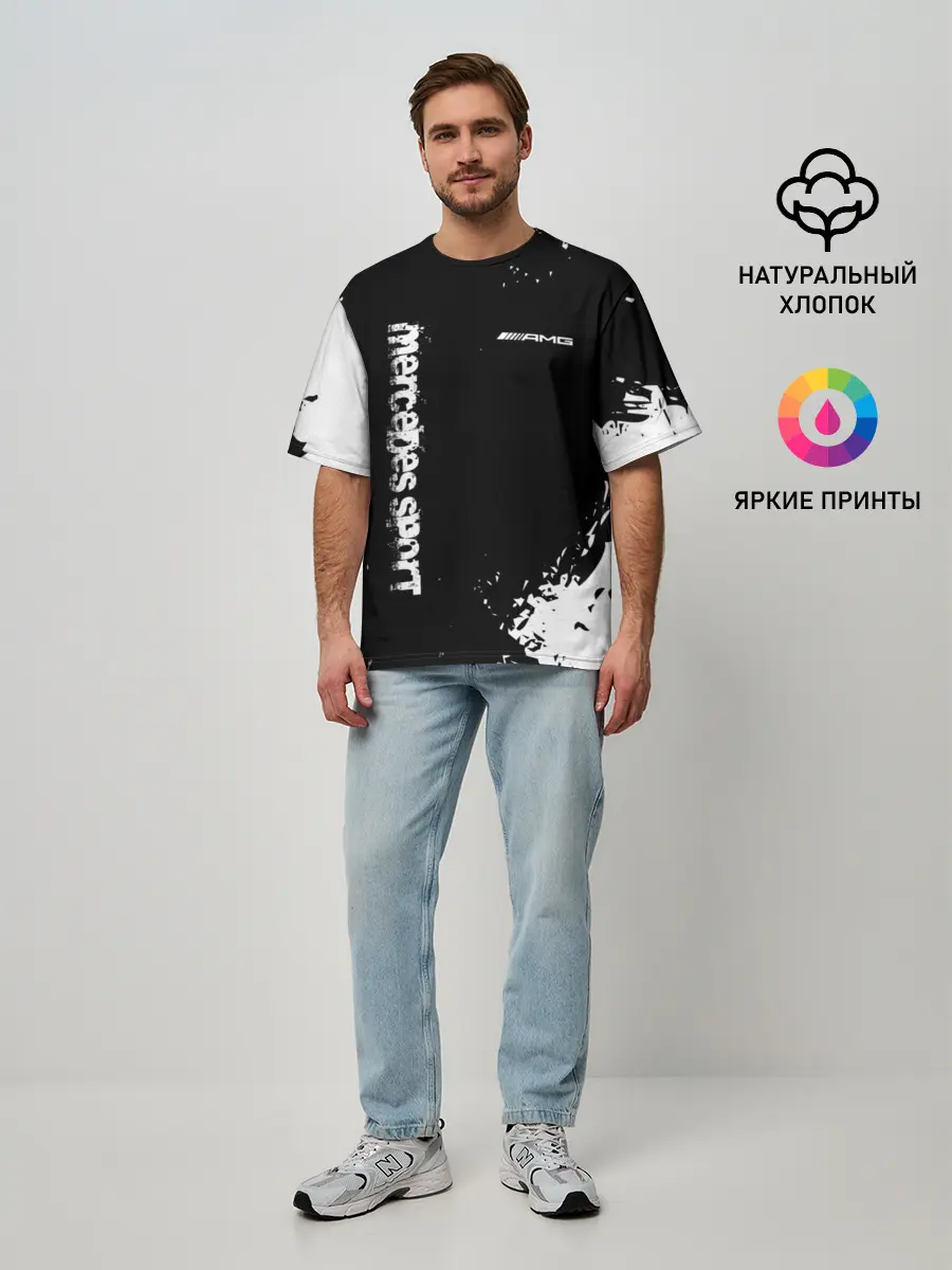 Мужская футболка оверсайз / AMG SPORT