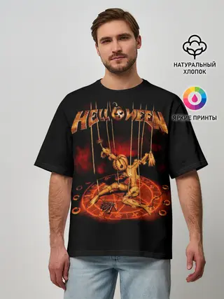 Мужская футболка оверсайз / Helloween