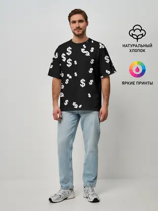 Мужская футболка оверсайз / Доллар