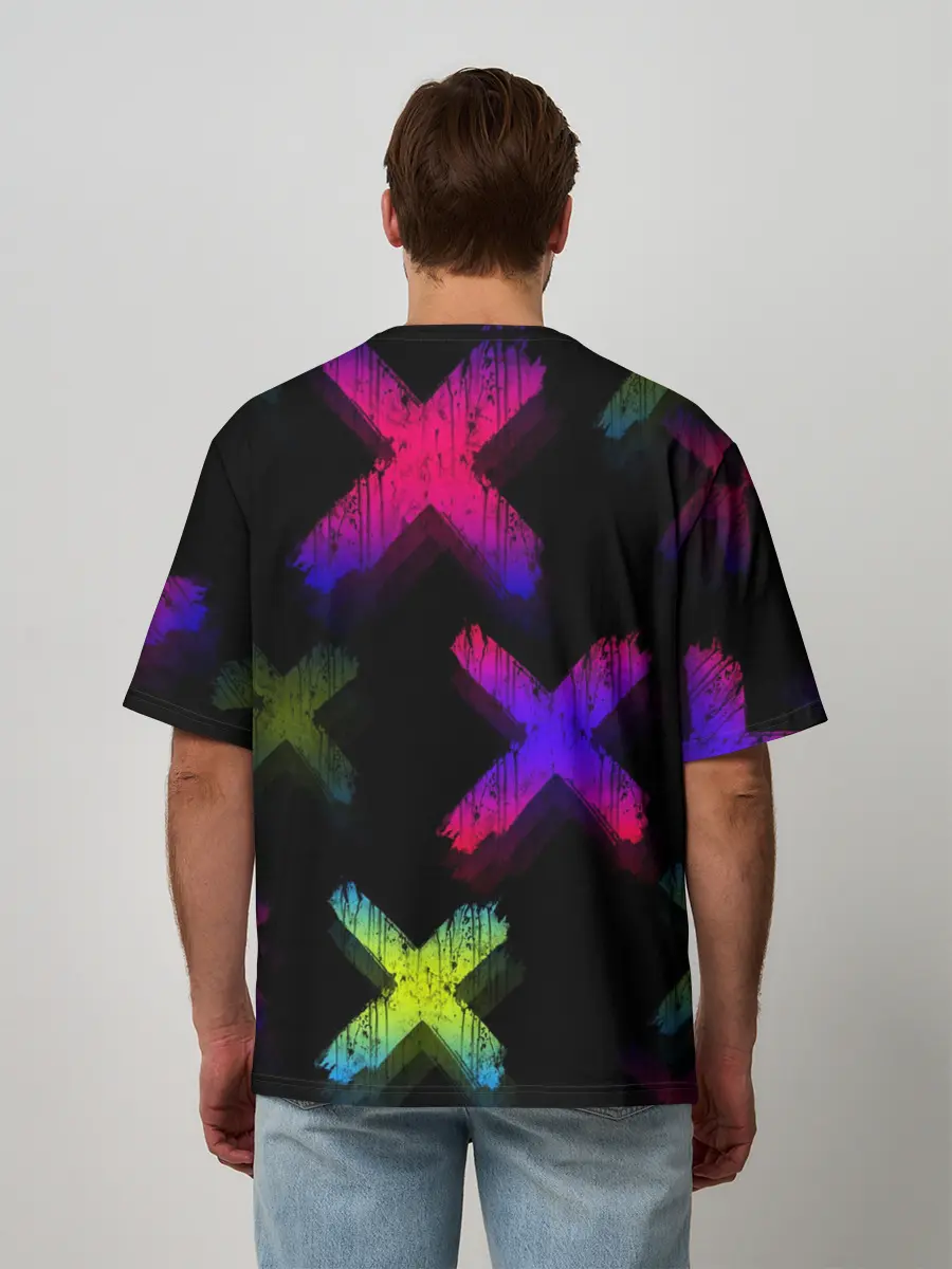 Мужская футболка оверсайз / Крестики