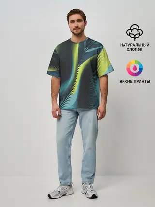 Мужская футболка оверсайз / Wave