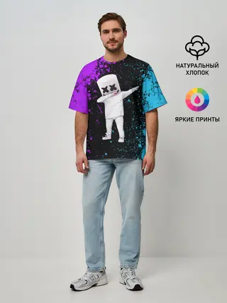 Мужская футболка оверсайз / MARSHMELLO