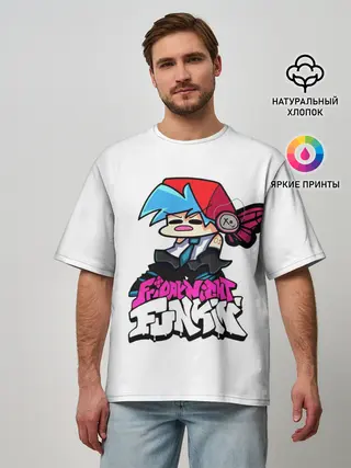 Мужская футболка оверсайз / Бойфренд