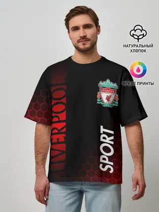 Мужская футболка оверсайз / LIVERPOOL / ЛИВЕРПУЛЬ / СПОРТ