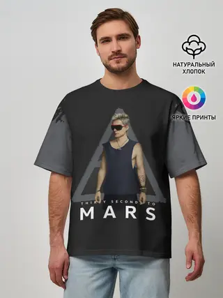 Мужская футболка оверсайз / Джаред Лето | Jared Leto