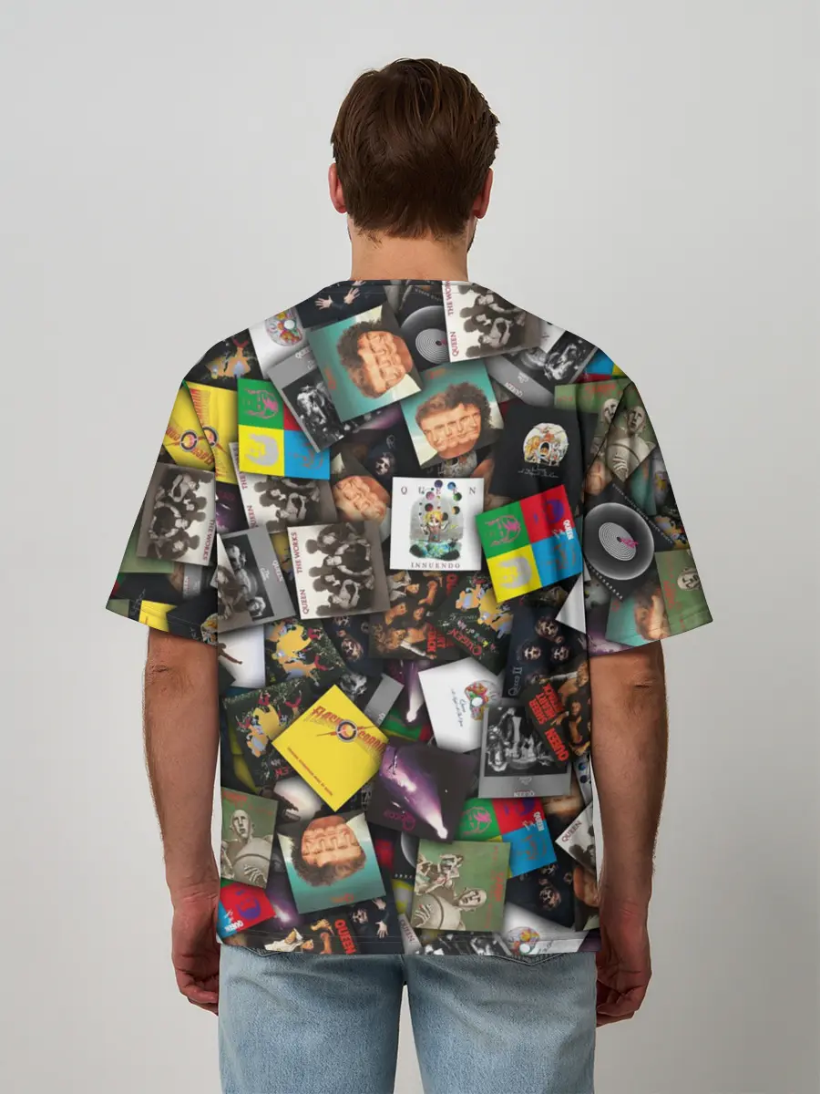 Мужская футболка оверсайз / Queen. Дискография